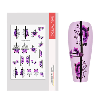 Nailart Tattoo Blüte III