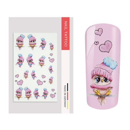 Nailart Tattoo Eule II