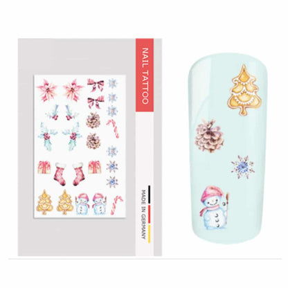 Nailart Tattoo Weihnachtswichtel