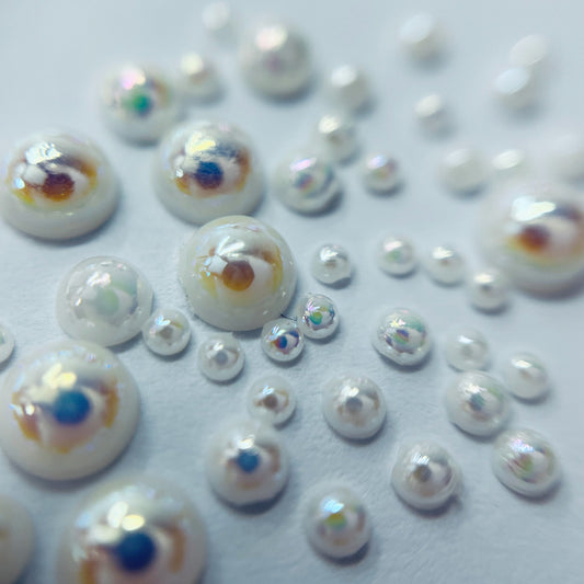 Nailart Perlen Weiss #Mix
