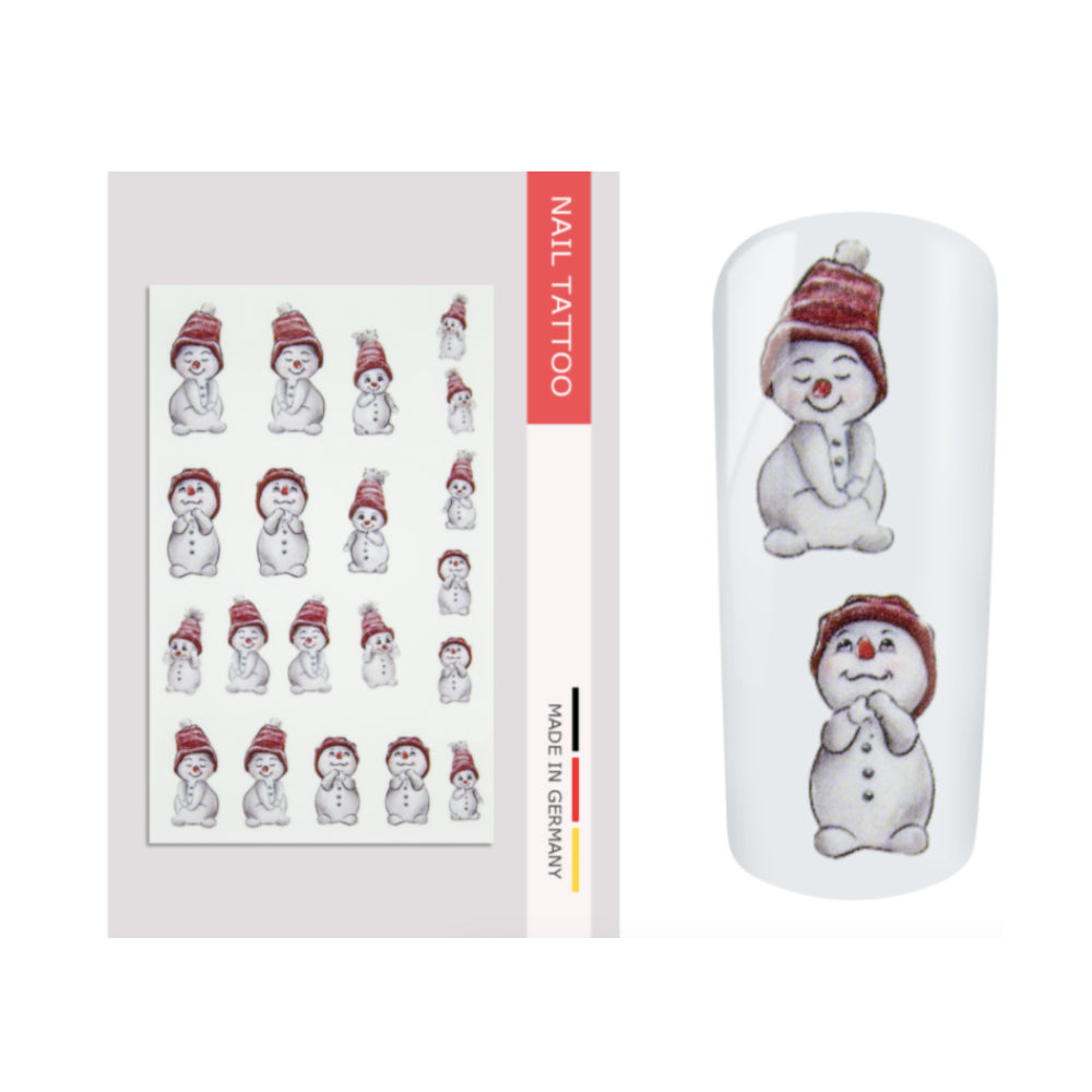 Nailart Tattoo Schneemann
