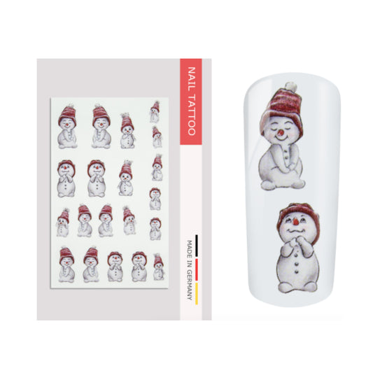 Nailart Tattoo Schneemann