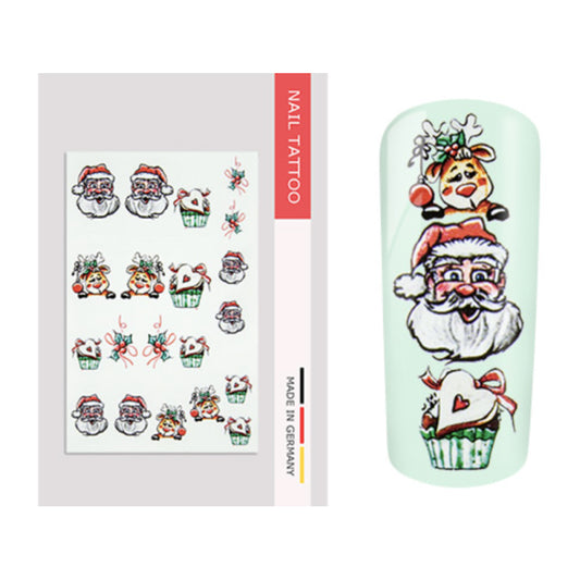 Nailart Tattoo Weihnachten II