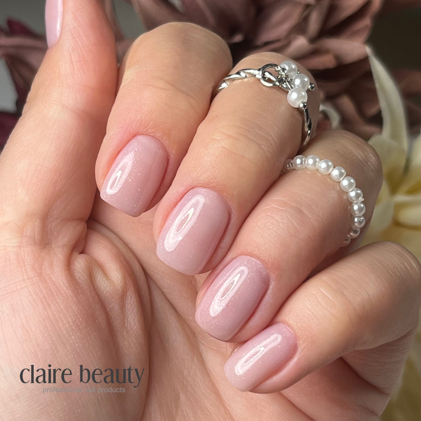 Rubber Base Gel Pearl Rose 14ml