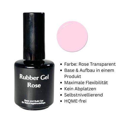 Rubber Base Gel Rose 14ml