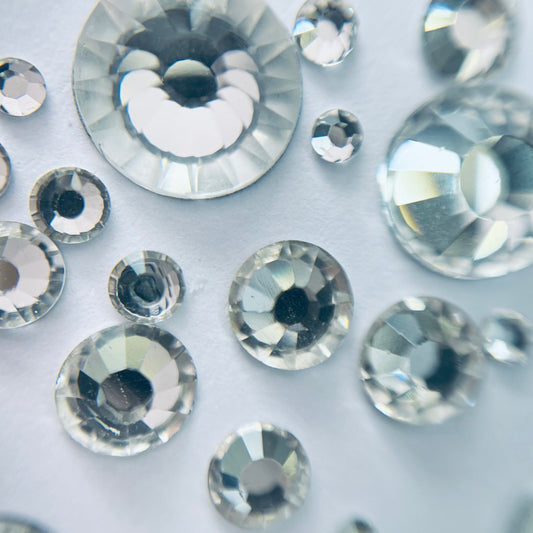 Nailart Strasssteine Silber #Mix Display