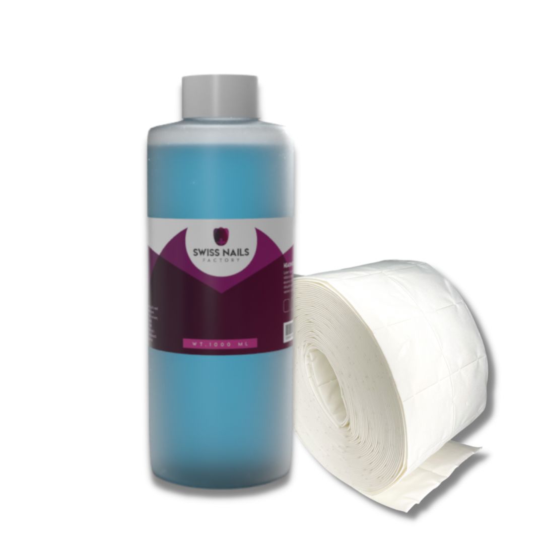 Cleaner 1L & 1'000 Zellstofftupfer im Set
