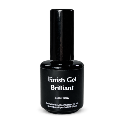 Finish Gel Brilliant von claire beauty, schwarze 14-ml-Pinselflasche