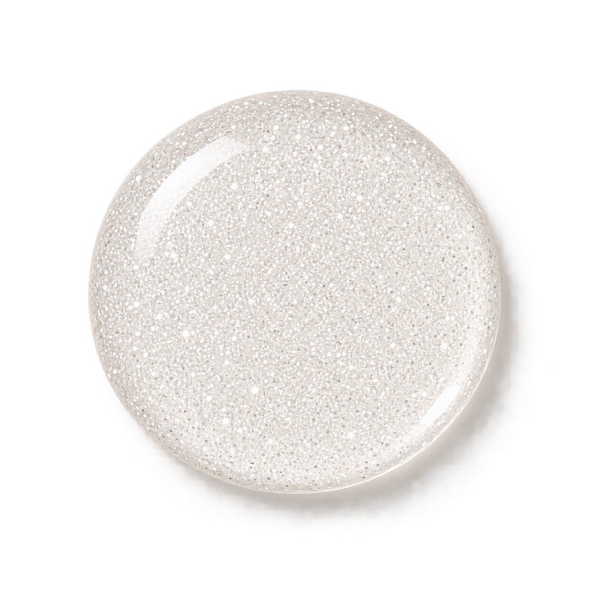 Silberner Glitzer-Effektpunkt des Finish Gel Glitter Silber von claire beauty