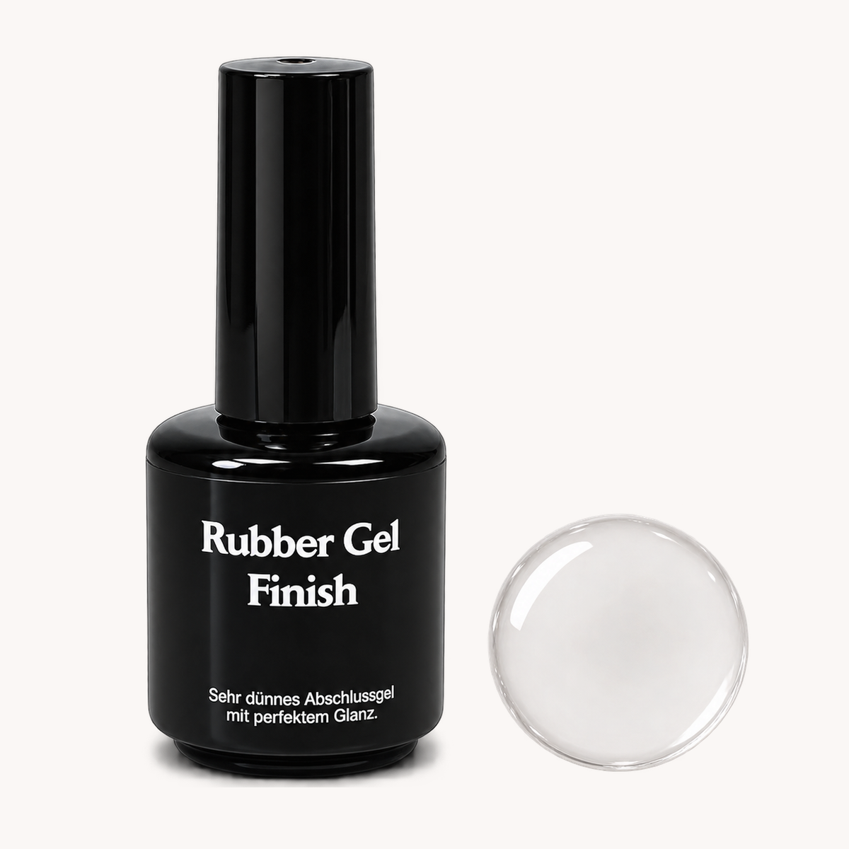 Rubber Gel Finish von claire beauty mit farblosem Glanzpunkt