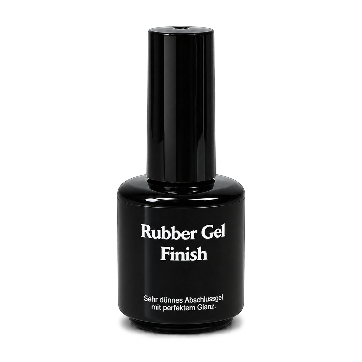 Rubber Gel Finish von claire beauty, schwarze 14-ml-Pinselflasche