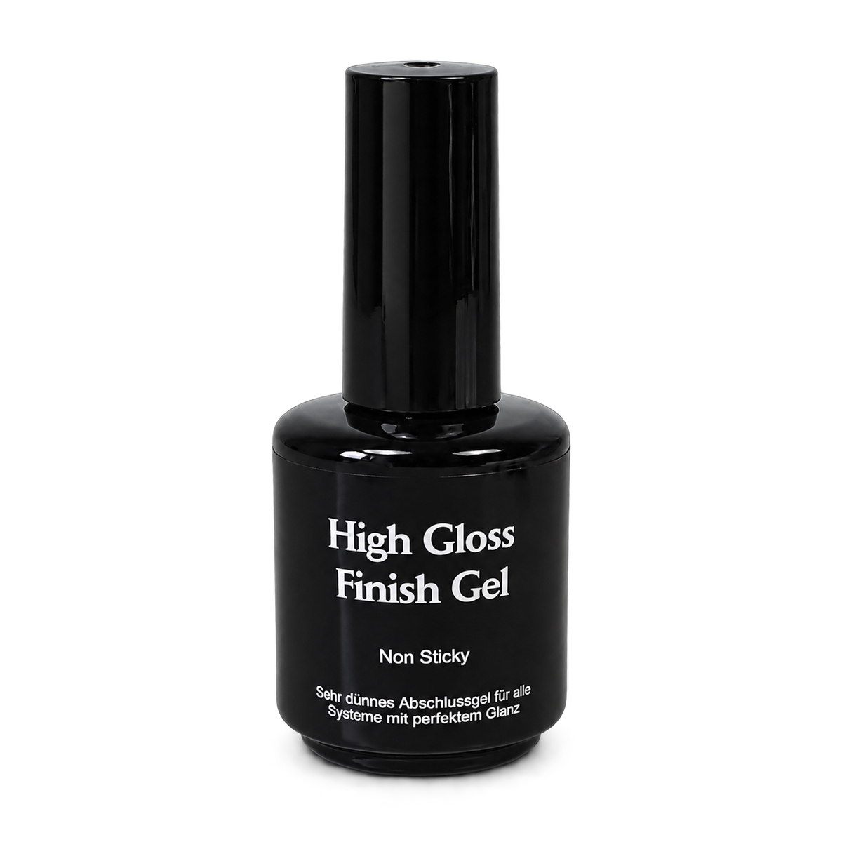 High Gloss Finish Gel von claire beauty, schwarze 14-ml-Pinselflasche