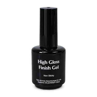 High Gloss Finish Gel von claire beauty, schwarze 14-ml-Pinselflasche