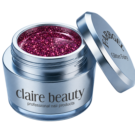 claire beauty Farbgel Glitter Fairy im offenen Tiegel