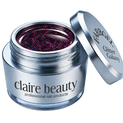 claire beauty Farbgel Glitter Galaxy im offenen Tiegel