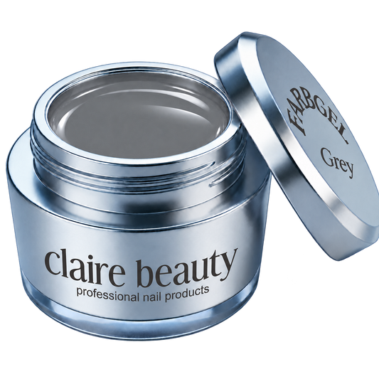 claire beauty Farbgel Grey im offenen Tiegel