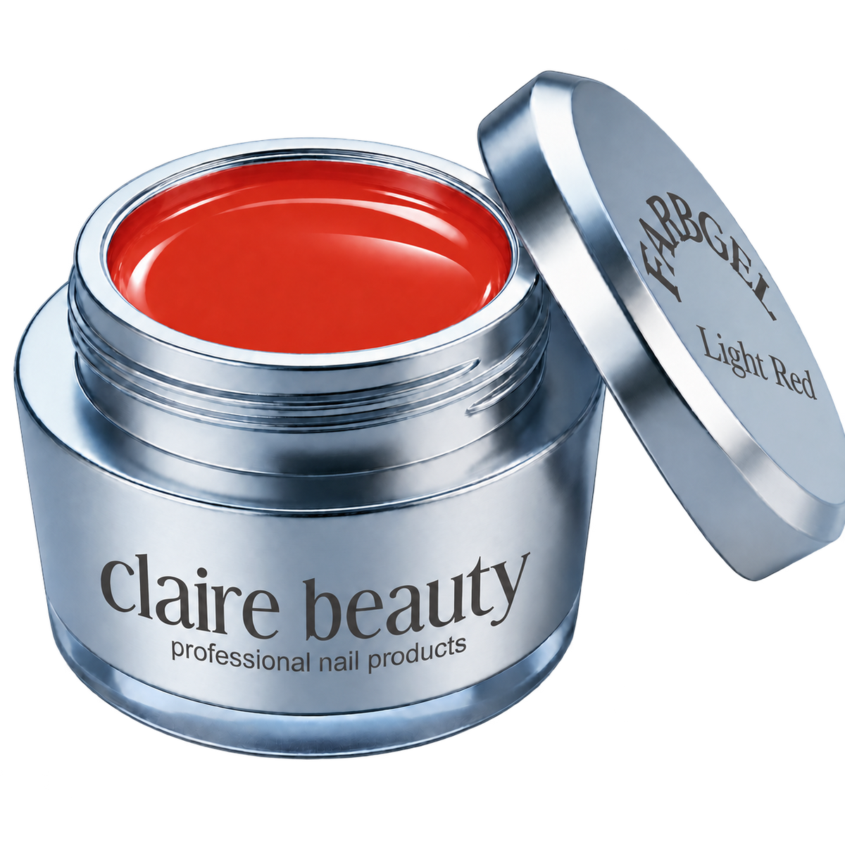 claire beauty Farbgel Light Red im offenen Tiegel