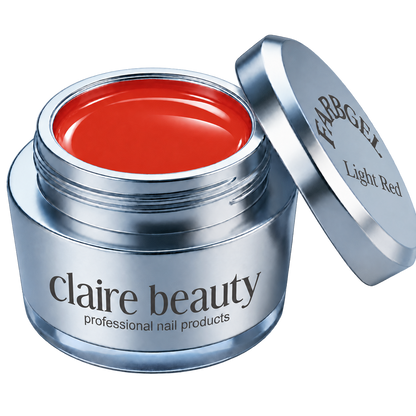 claire beauty Farbgel Light Red im offenen Tiegel
