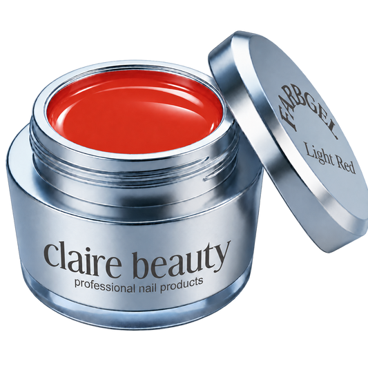 claire beauty Farbgel Light Red im offenen Tiegel