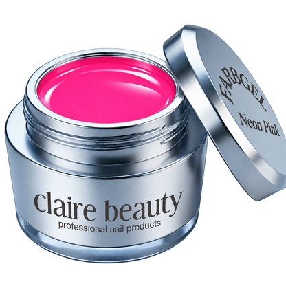 claire beauty Farbgel Neon Pink im offenen Tiegel