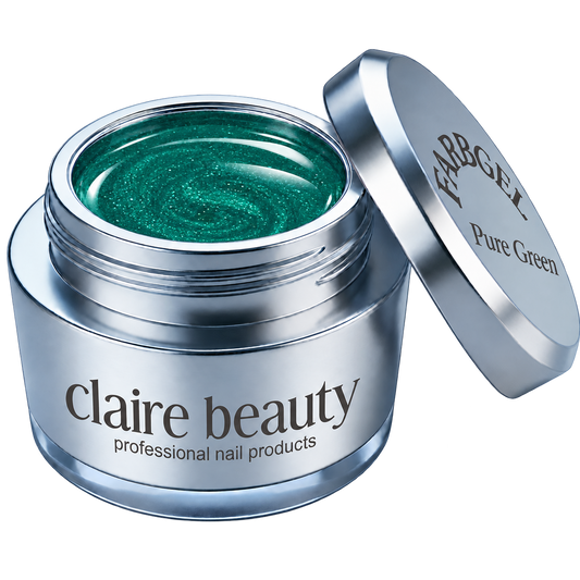 claire beauty Farbgel Pure Green im offenen Tiegel