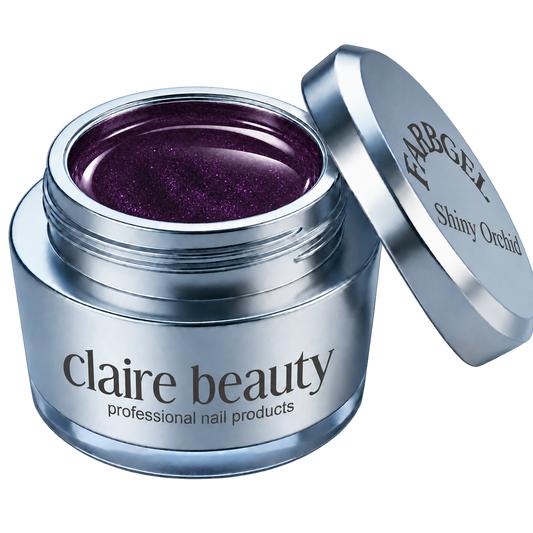 claire beauty Farbgel Shiny Orchid im offenen Tiegel