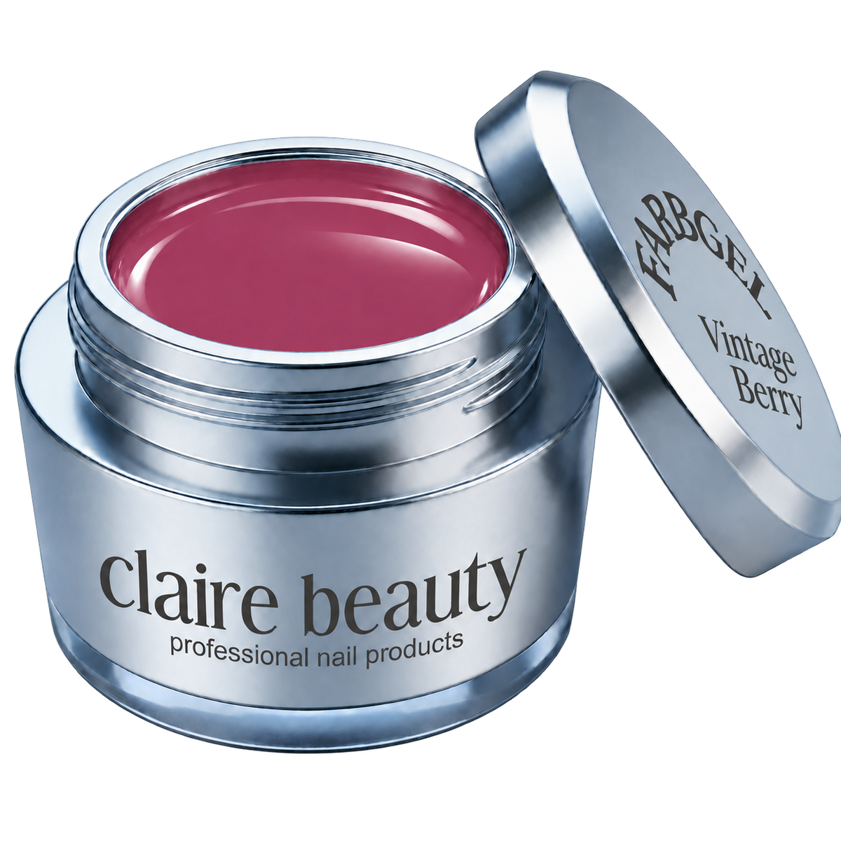 claire beauty Farbgel Vintage Berry im offenen Tiegel