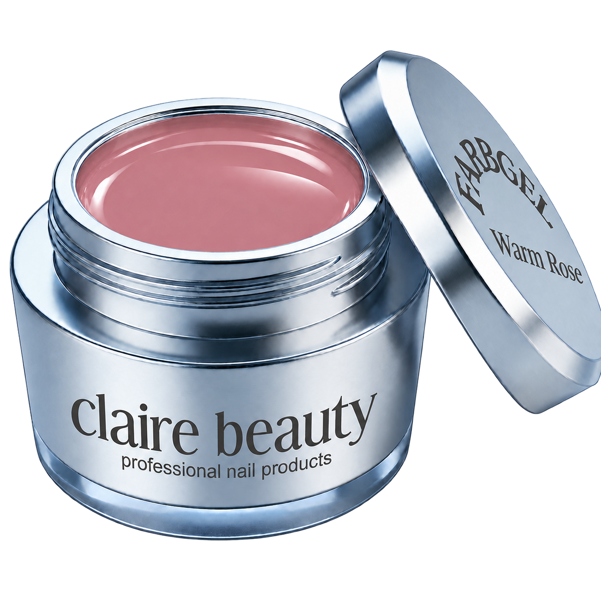 claire beauty Farbgel Warm Rose im offenen Tiegel