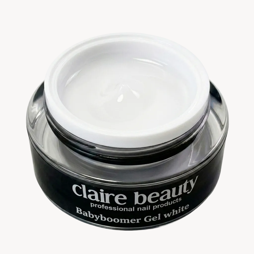 claire beauty Babyboomer Gel Weiss – volldeckendes Aufbau Gel für Ombré