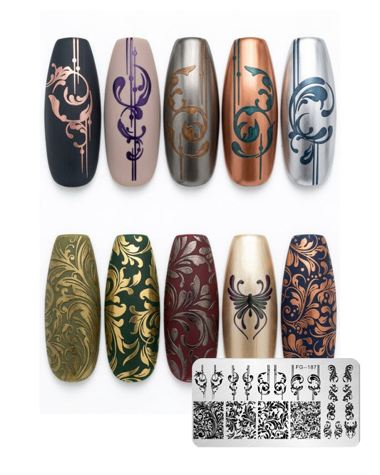 Nailart Stamping Schablone FG-187