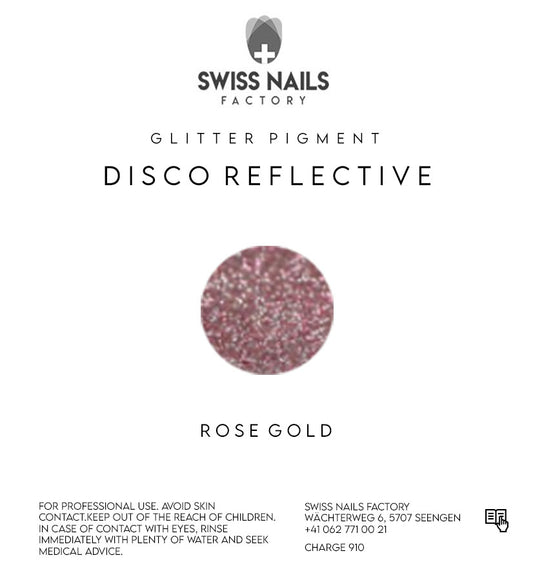 Disco reflective glitter - Rose gold C04