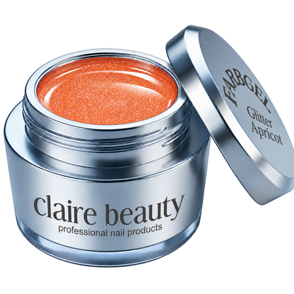 claire beauty Farbgel Glitter Apricot im Tiegel