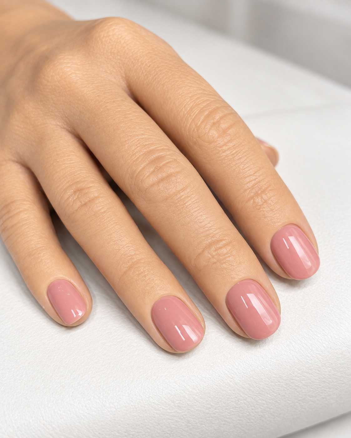 Farbgel Nude Cashmere auf Nägeln
