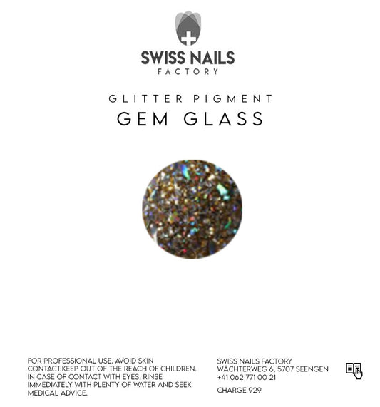 Gem glass glitter - Gold JS05