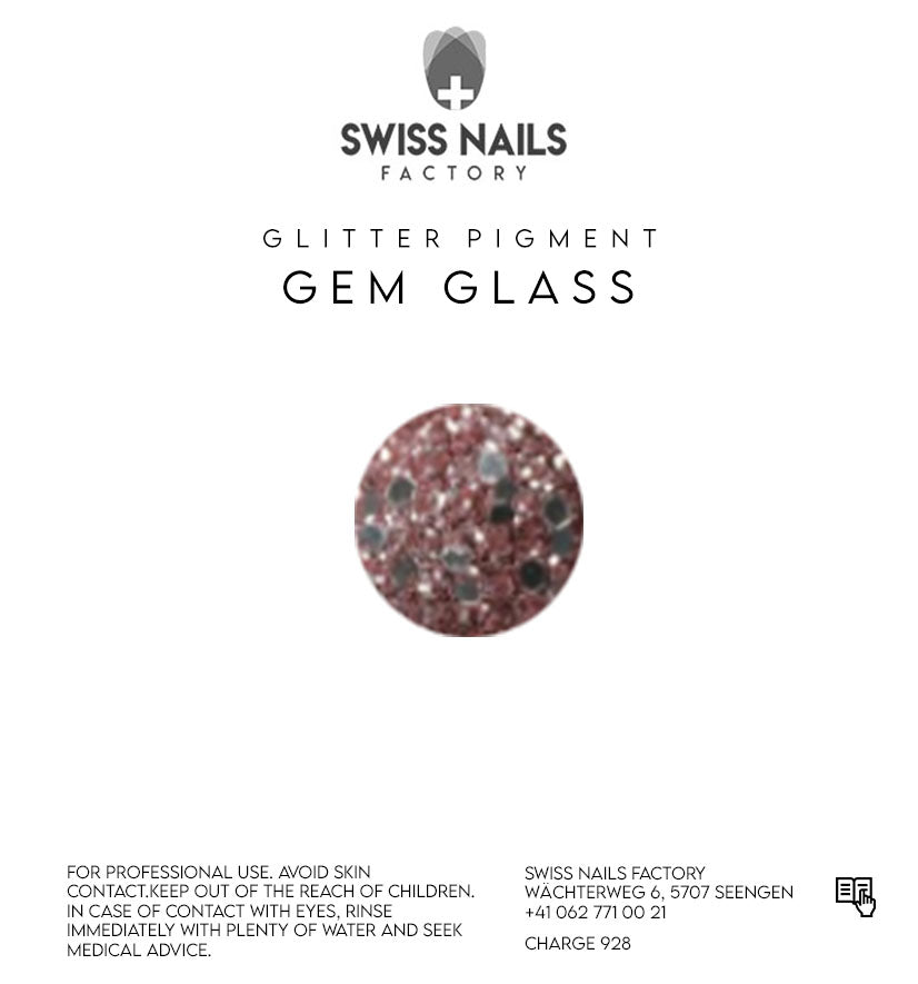 Gem glass glitter - Pink JS01