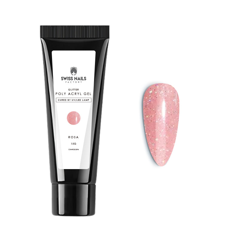 Poly Acryl Gel Rosa Glitter Nr. 114