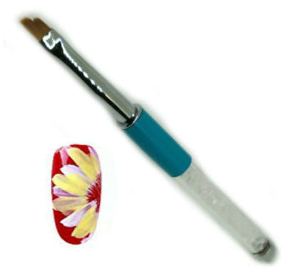 Luxus Nail Art Pinsel Türkis Blume schräg
