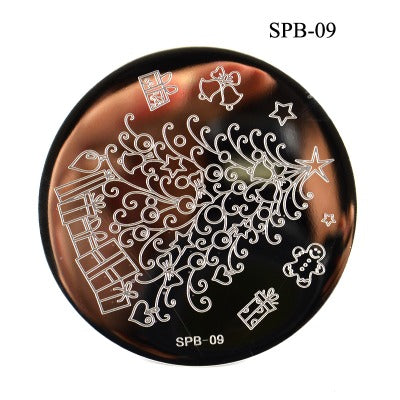Nailart Stamping Schablone Rund SPB-09