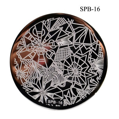 Nailart Stamping Schablone Rund SPB-16