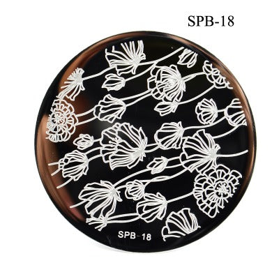 Nailart Stamping Schablone Rund SPB-18