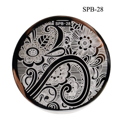 Nailart Stamping Schablone Rund SPB-28