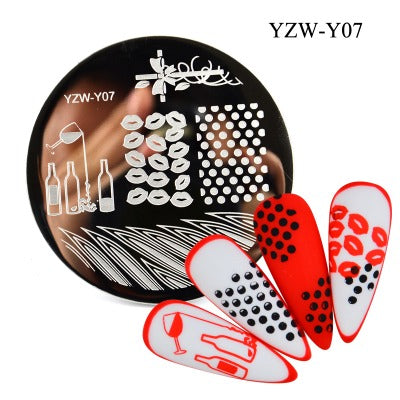 Nailart Stamping Schablone Rund YZW-Y07