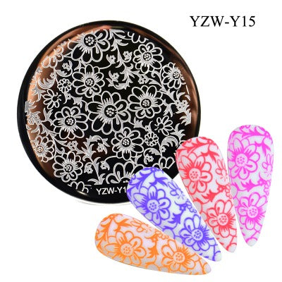 Nailart Stamping Schablone Rund YZW-Y15