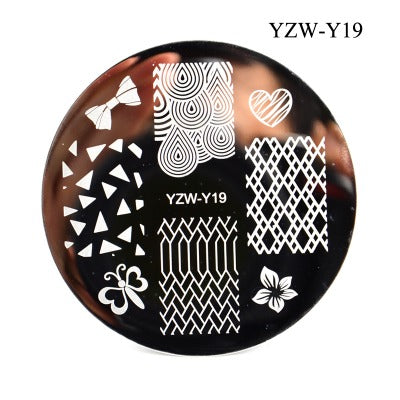 Nailart Stamping Schablone Rund YZW-Y19