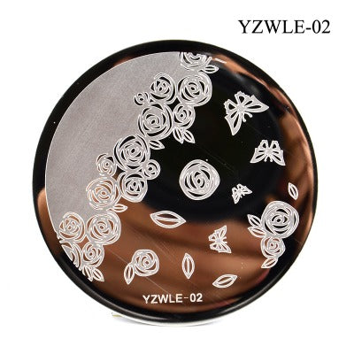 Nailart Stamping Schablone Rund YZWLE-02