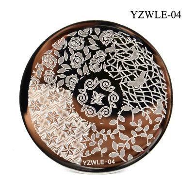 Nailart Stamping Schablone Rund YZWLE-04