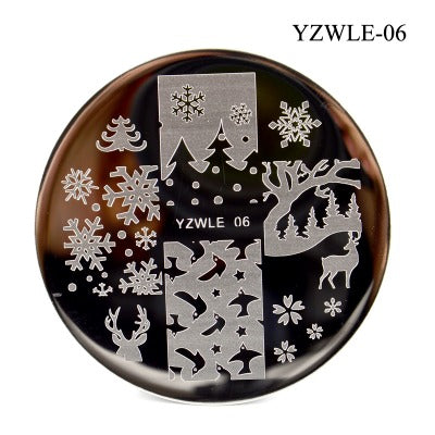 Nailart Stamping Schablone Rund YZWLE-06
