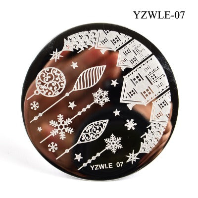 Nailart Stamping Schablone Rund YZWLE-07