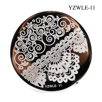 Nailart Stamping Schablone Rund YZWLE-11
