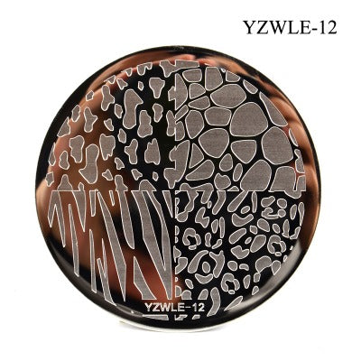 Nailart Stamping Schablone Rund YZWLE-12